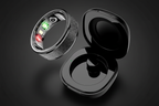 Black Smart Ring with Dark Luxury Background